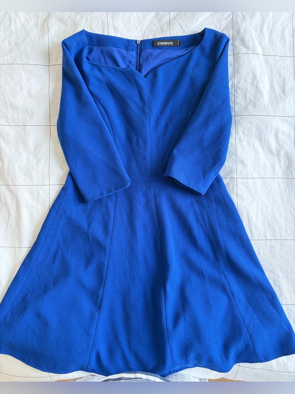 Vintage Royal Blue Fit-and-Flare Dress